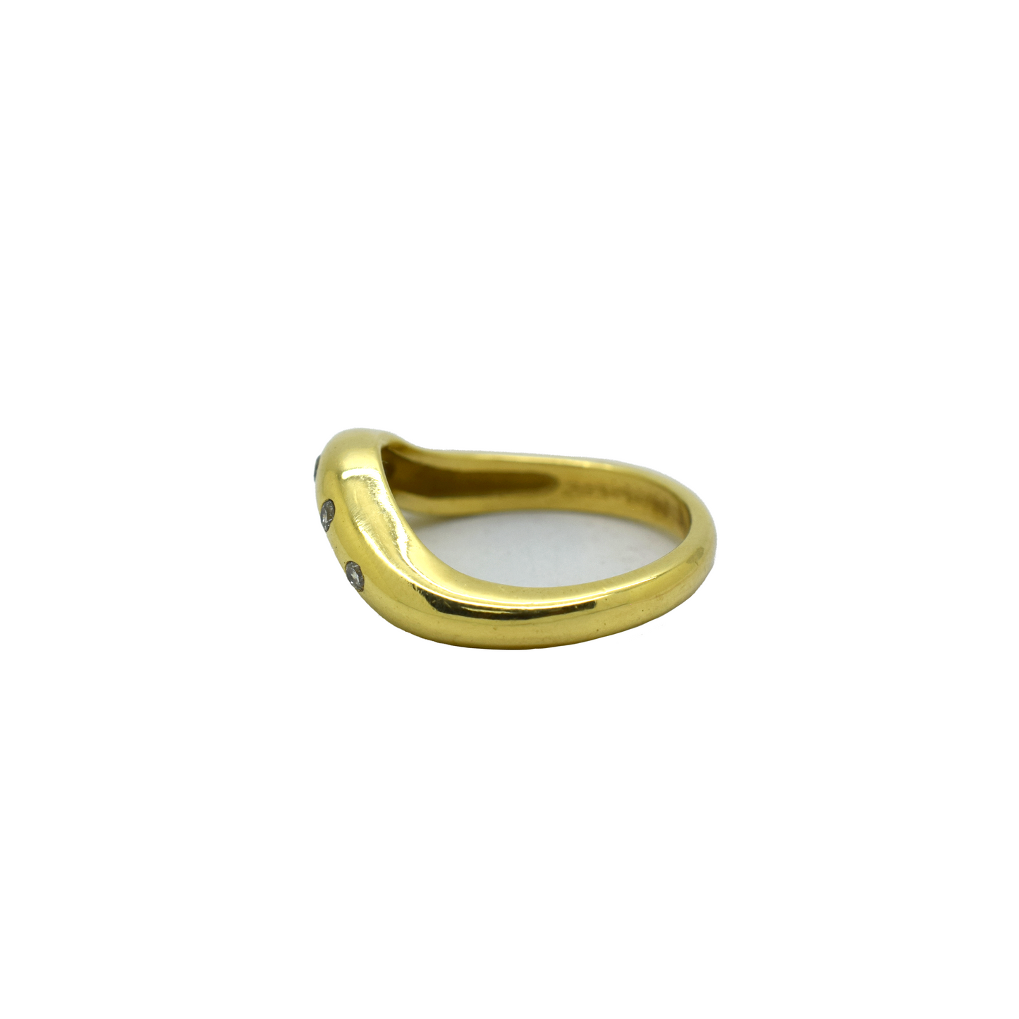 14k Gold Diamond Wave Ring 0.15ct