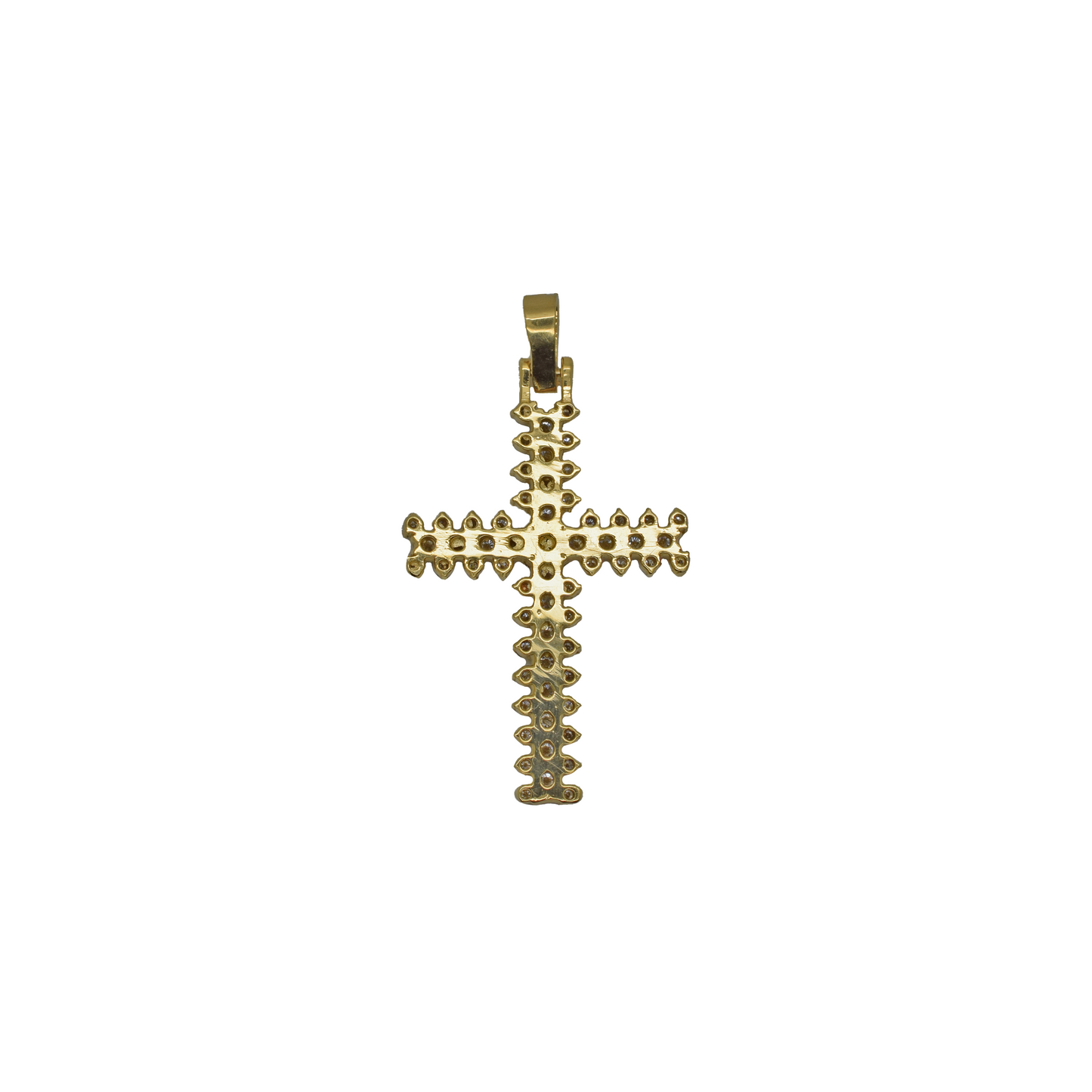 14k Gold Diamond Cross Pendant 1.4ct