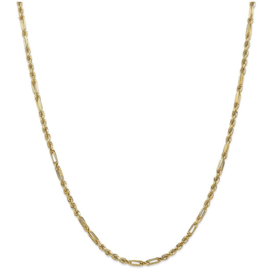 14k Semi-Solid Gold Milano Chain 2.3mm