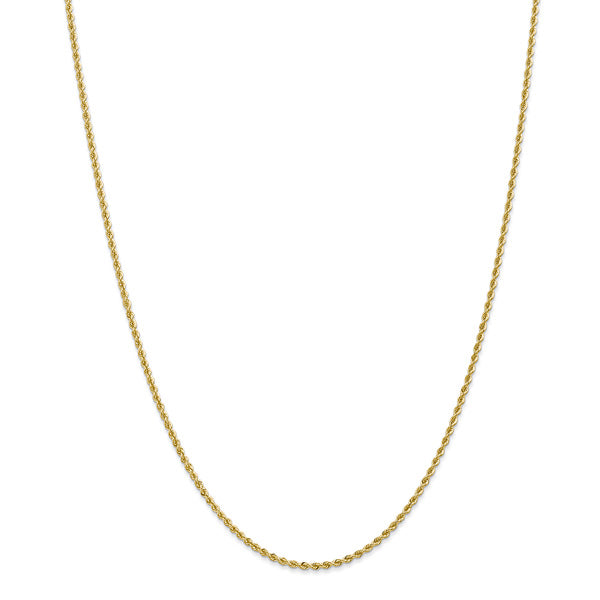 14k Solid Gold Rope Chain 1.8mm-2mm