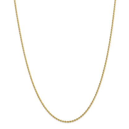 14k Solid Gold Rope Chain 1.8mm-2mm