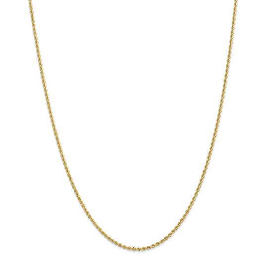 14k Solid Gold Rope Chain 1.8mm-2mm