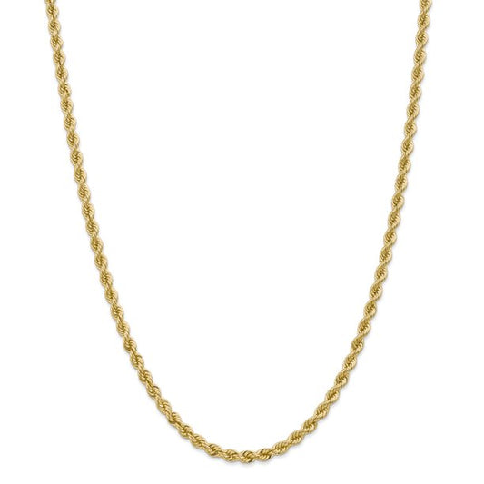 10k Gold Solid Rope Chain 4mm