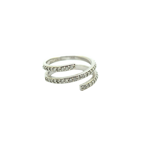 14k White Gold Diamond Wrap Ring 0.58ct