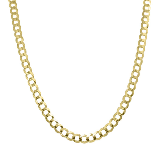 14k Solid Gold Curb Chain 4.6mm