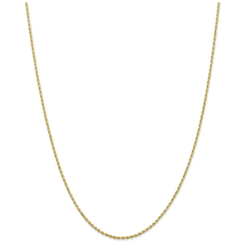 14k Solid Gold Rope Chain 1.3mm