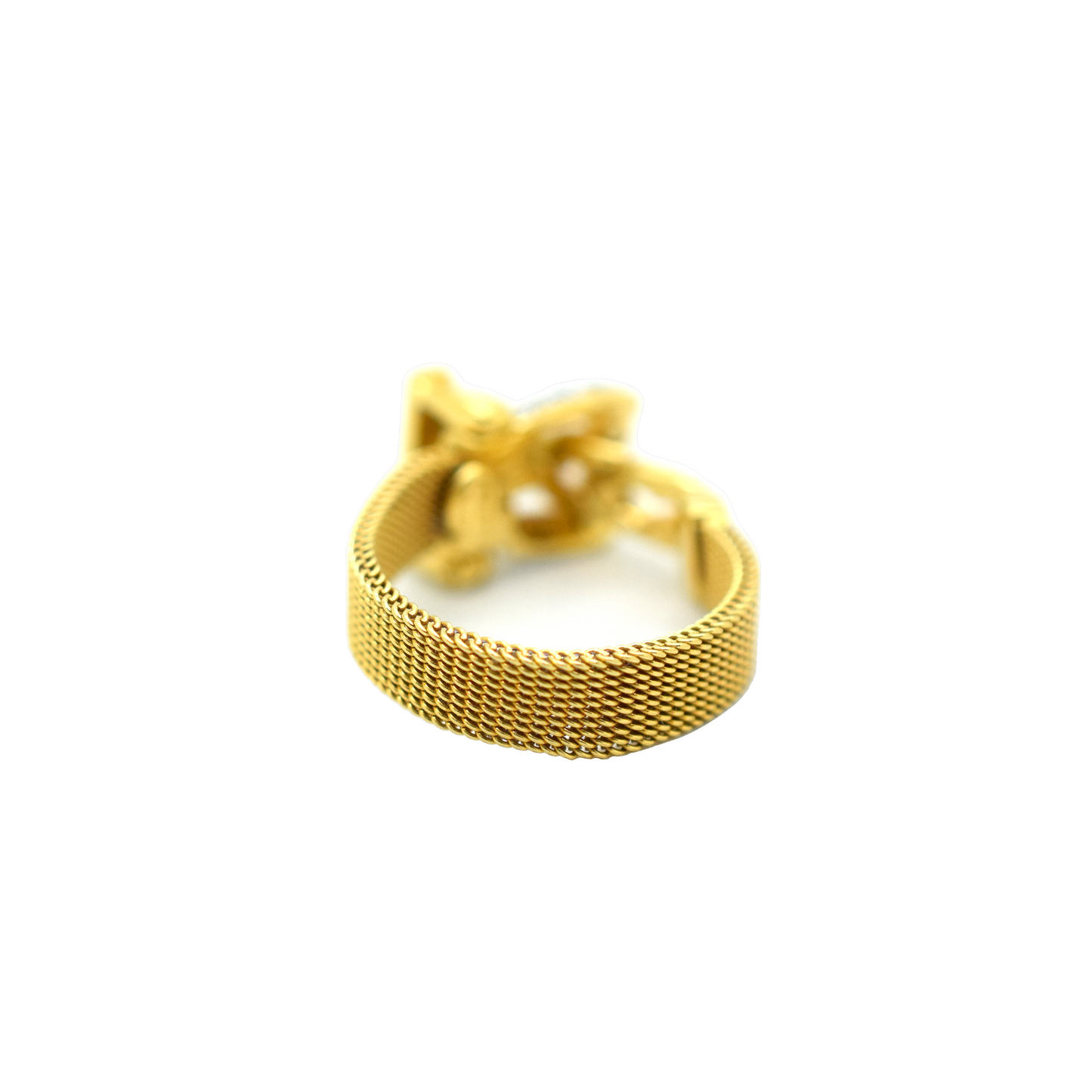 18k Gold Diamond Belt Ring 0.33ct