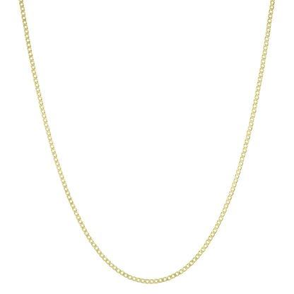 10k Semi-Solid Gold Curb Chain 2.1mm