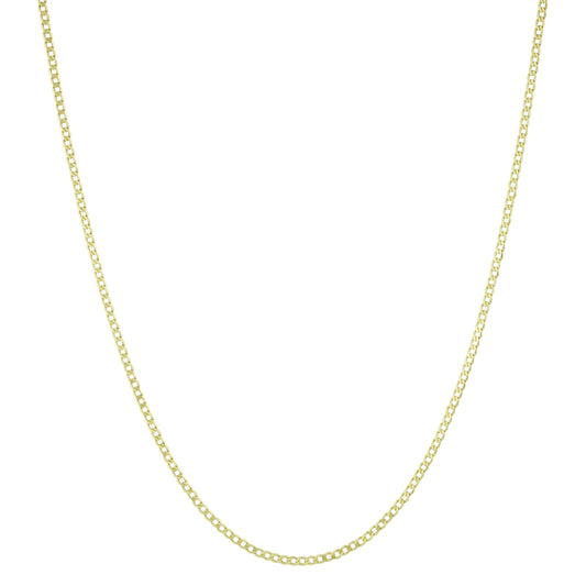 10k Semi-Solid Gold Curb Chain 2.1mm