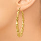 14k Gold Bamboo Earrings 57mm (Large)