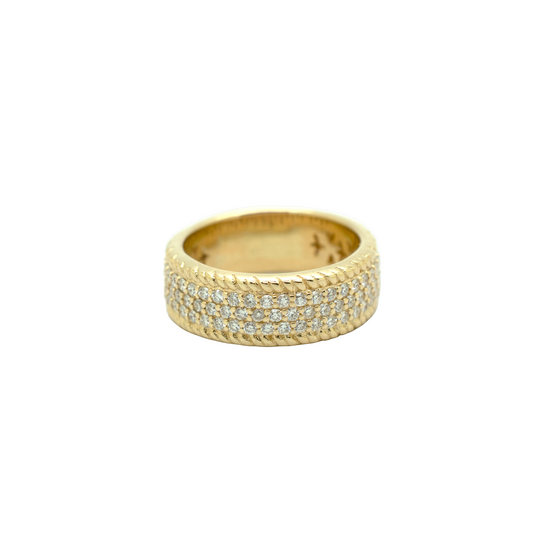 14k Gold Diamond Cable Band 1.80ct