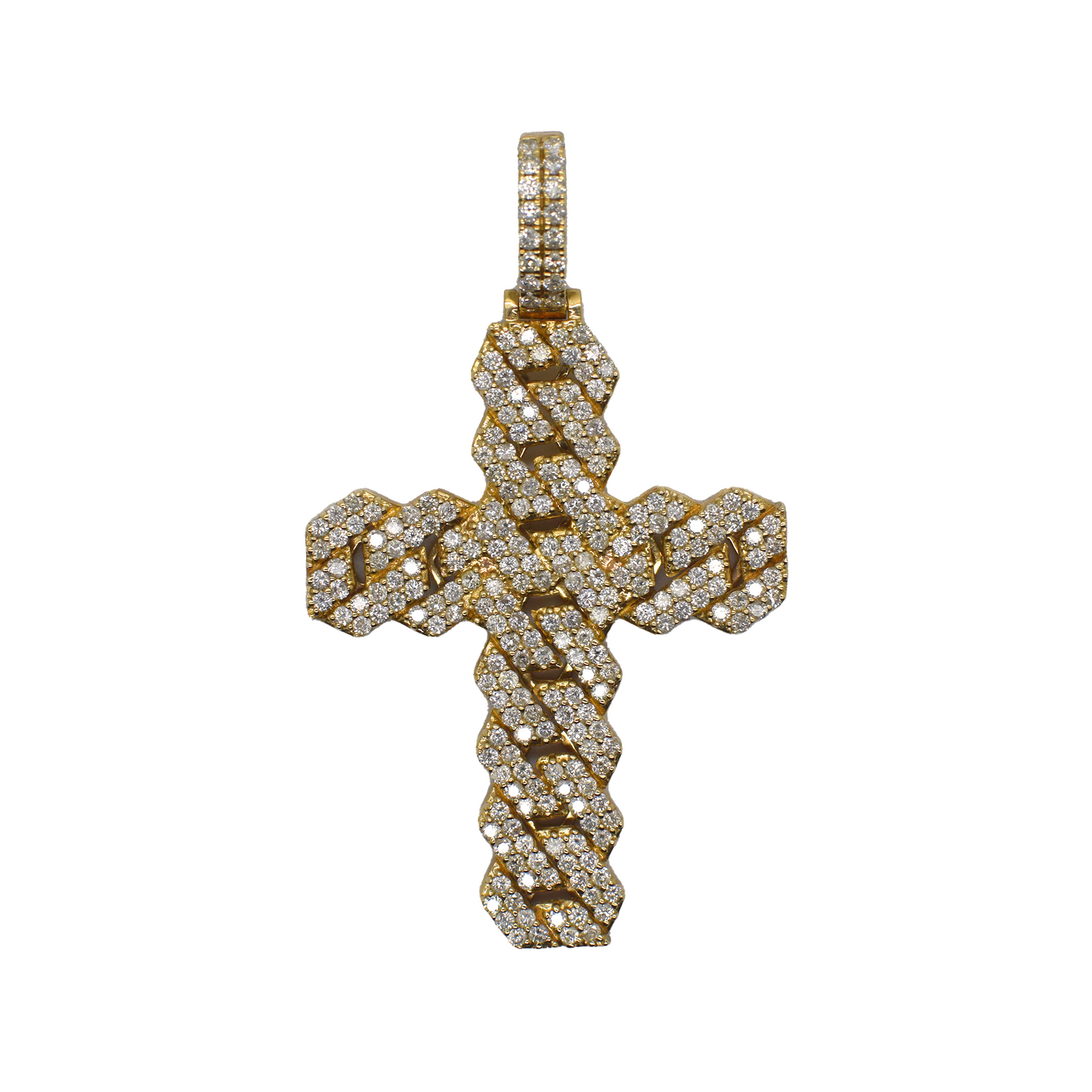 14k Gold Diamond Cross 2.72 CT