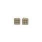 14k Gold Diamond Square Earrings 1ct